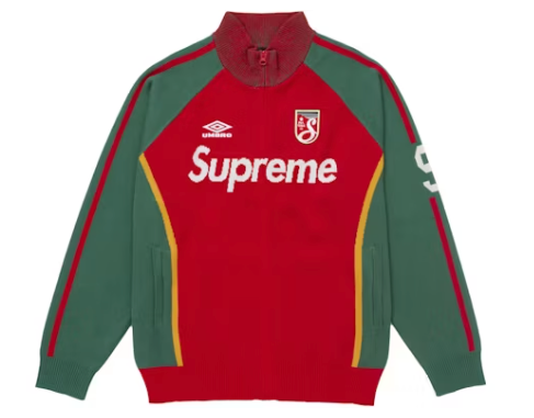 Supreme Umbro Zip Up Sweater Red