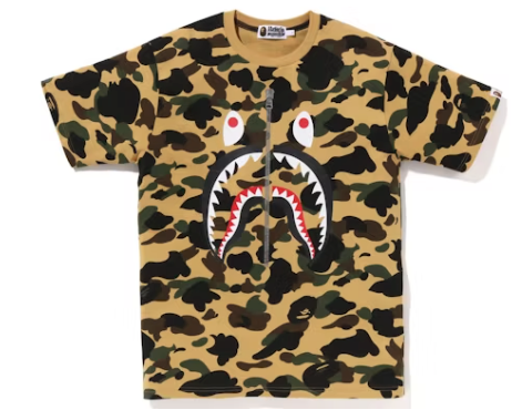 BAPE 1st Camo Shark Tee (SS23) Yellow