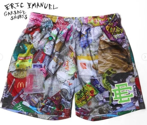 Eric Emanuel Ass Pizza Garbage Mesh Shorts