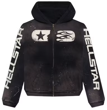 Hellstar Studios Zip Hoodie Black