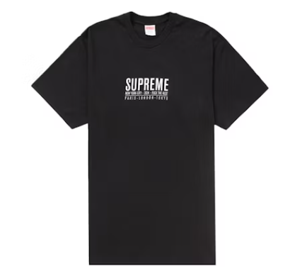 Supreme Paris Tee Black