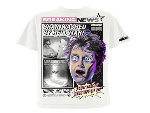 Hellstar Breaking News T-Shirt White