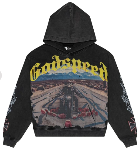 Godspeed Long Lonely Road Hoodie Grey Wash