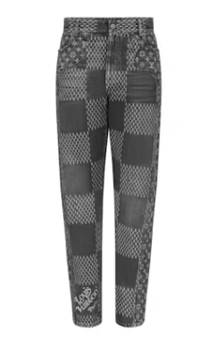 Louis Vuitton x Nigo Giant Damier Waves MNGM Denim Pants Noir