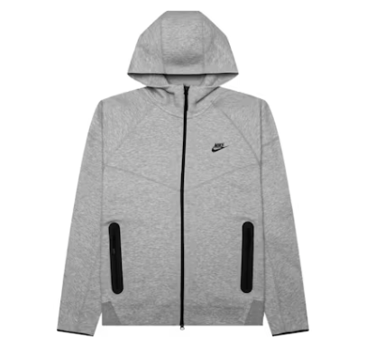Nike Sportswear Tech Fleece Windrunner Full Zip Hoodie (FW24) Dark Grey Heather/Black