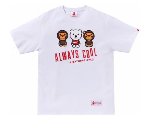 BAPE x Coca-Cola Milo Tee White