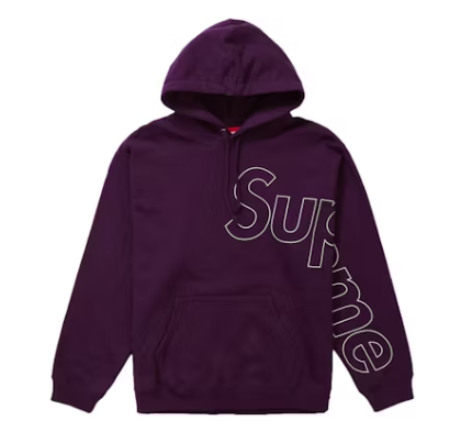 Supreme Reflective Hooded Sweatshirt Eggplant