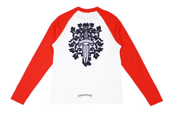 Chrome Hearts Dagger Baseball Shirt White/Red