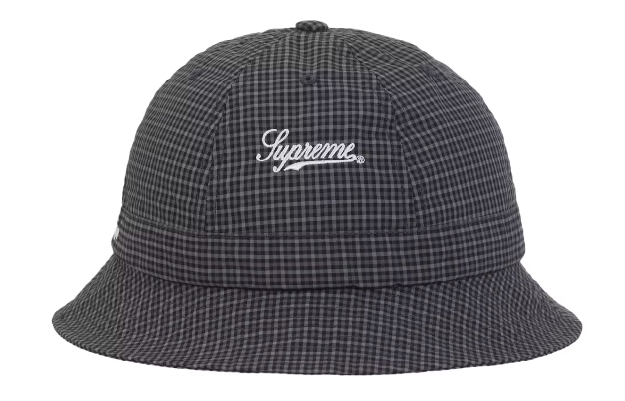 Supreme Cordura Plaid Bell Hat Black