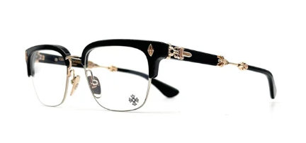 Chrome Hearts Evagilist Black Gold Glasses Frame