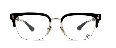 Chrome Hearts Evagilist Black Gold Glasses Frame