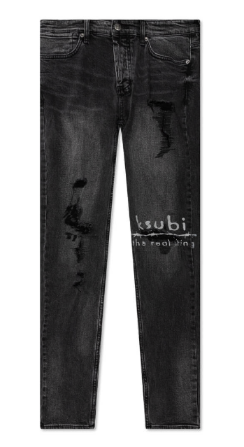 Ksubi Van Winkle Angst Trashed Real Jeans Black