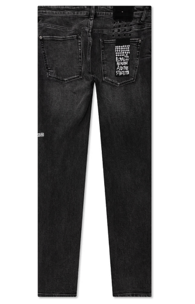 Ksubi Van Winkle Angst Trashed Real Jeans Black