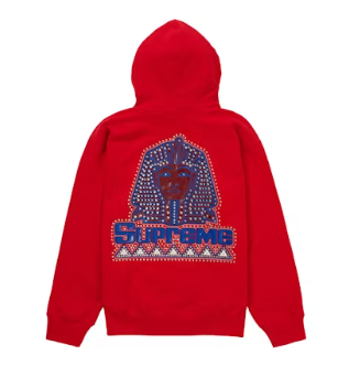 Supreme Pharaoh Studded Hooded Sweatshirt Red
