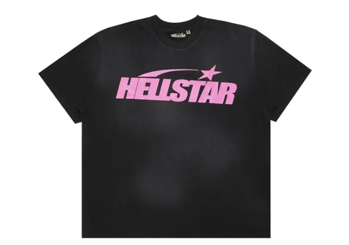 Hellstar Classic T-Shirt Gel Print Black Pink