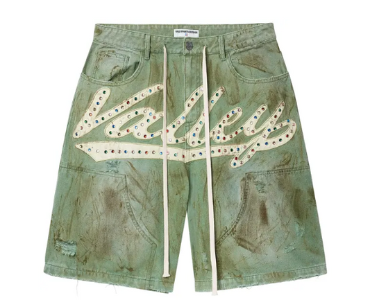 Vale Forever Green Skittle Jorts Dirt/Green