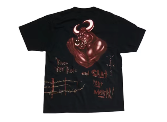 Travis Scott x WWE Know Your Role The Rock Tee Black