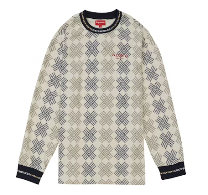 Supreme Motif L/S Top OffWhite
