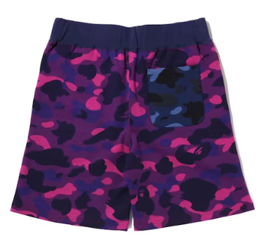 Bape Crazy Camo Shark Sweat Shorts Red