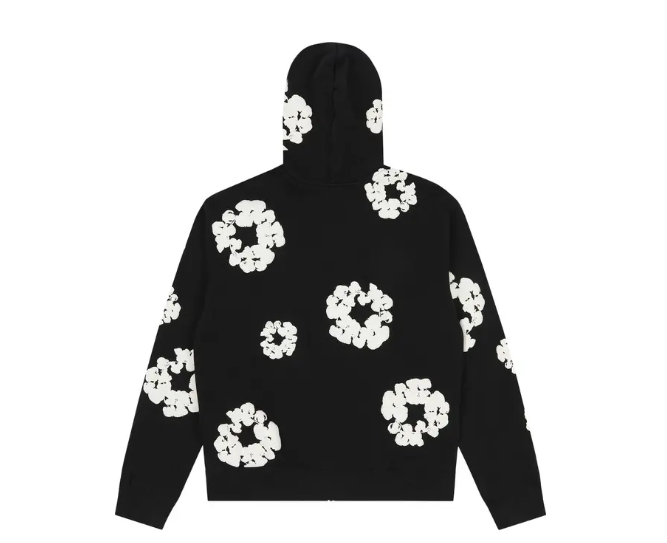 Denim Tears Cotton Wreath Zip Hoodie Black