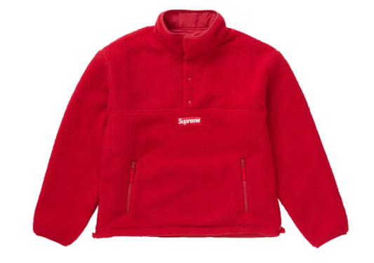 Supreme Polartec Shearling Reversible Pullover Red