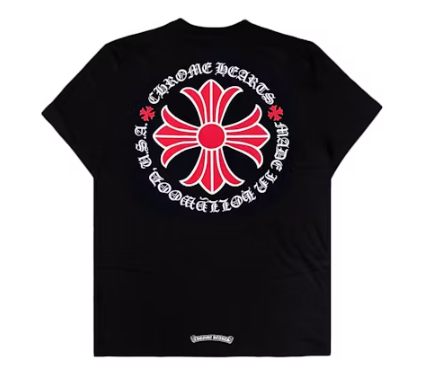 Chrome Hearts Made In Hollywood Plus Cross T-shirt Black/Red