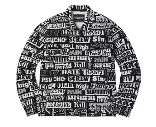 Supreme Hysteric Glamour Text Work Jacket Black