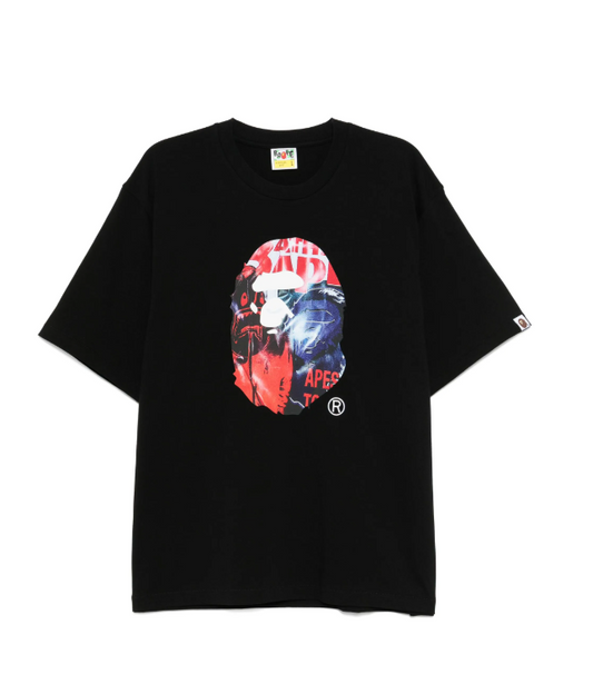 Bape Bathing Ape Logo Printed T-Shirt Black