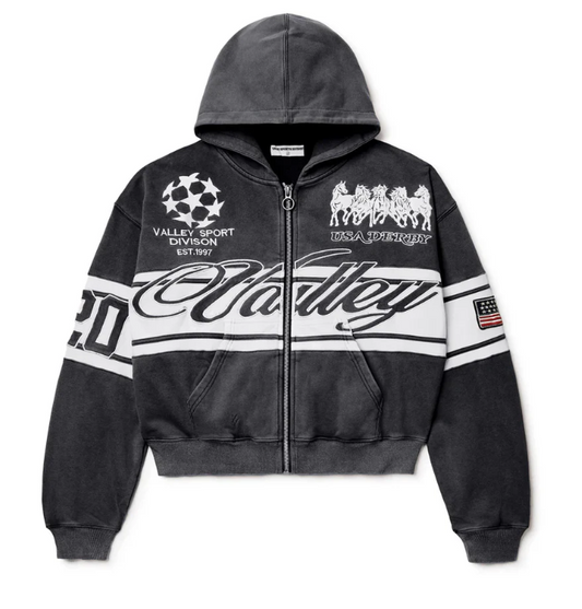 Vale Forever Cursive Zip Up Hoodie