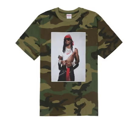 Supreme Playboi Carti Tee Woodland Camo