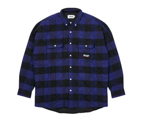 Palace Quilt Mit Plaid Shirt Blue