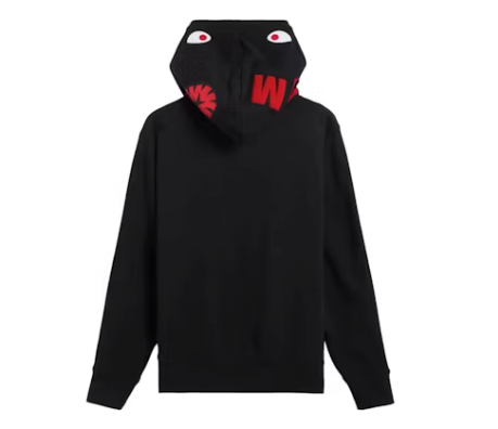 BAPE x adidas Shark Fleece Full Zip Hoodie Black