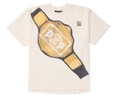 Hellstar Wrestlemania P2P Heavyweight Championship T-Shirt Cream White