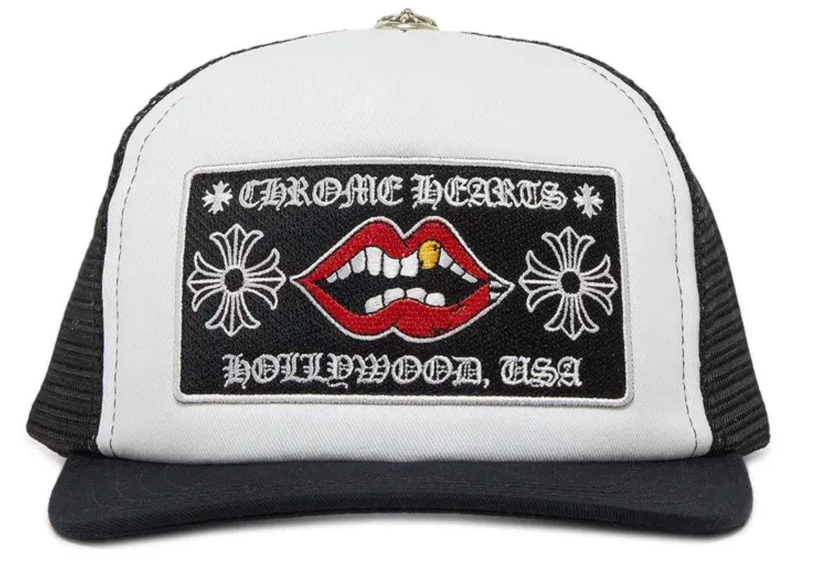 Chrome Hearts Chomper Hollywood Trucker Hat Black/White