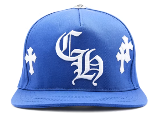 Chrome Hearts Cross Patch Baseball Hat Blue