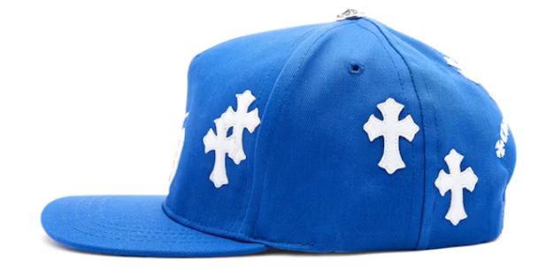Chrome Hearts Cross Patch Baseball Hat Blue