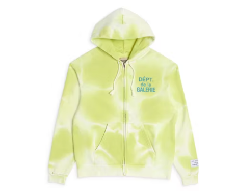 Gallery Dept French Zip Hoodie Lime Green
