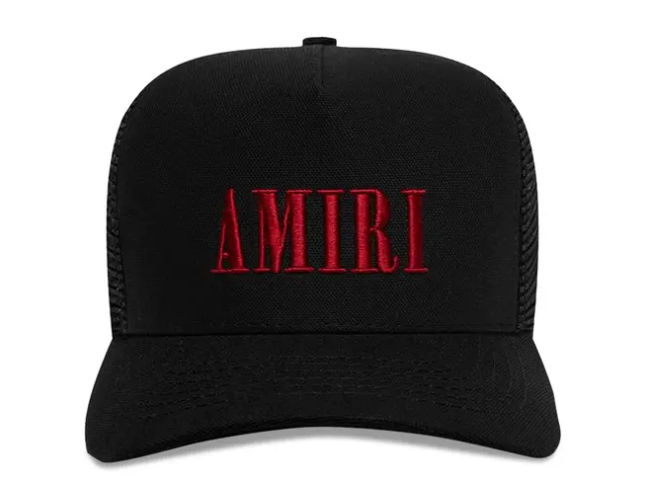 Amiri Core Logo Trucker Hat Black/Red