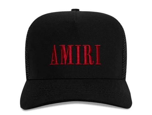 Amiri Core Logo Trucker Hat Black/Red