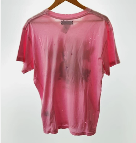 Amiri Beverly Hills Distressed T-Shirt Pink