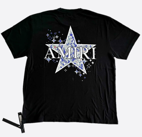 Amiri Paisley Star Tee Black/Ice