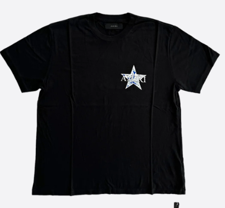 Amiri Paisley Star Tee Black/Ice