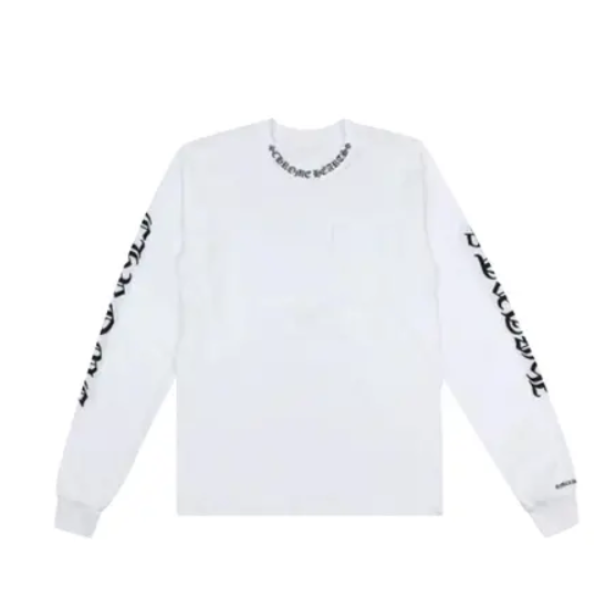 Chrome Hearts Neck Logo Long-Sleeve T-Shirt White