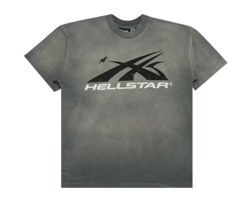 Hellstar Gel Sport Logo T-shirt Grey