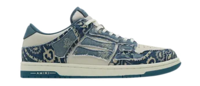 Amiri Skel Top Low Bandana Jacquard Denim