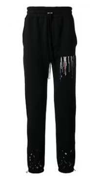 Amiri Core Logo Paint Drip Sweatpants Black