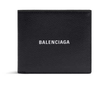 Balenciaga Cash Square Folded Wallet in Black/White