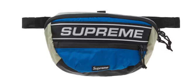 Supreme Logo Waist Bag Blue