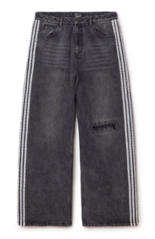 Vale Forever Black Stripe Denim