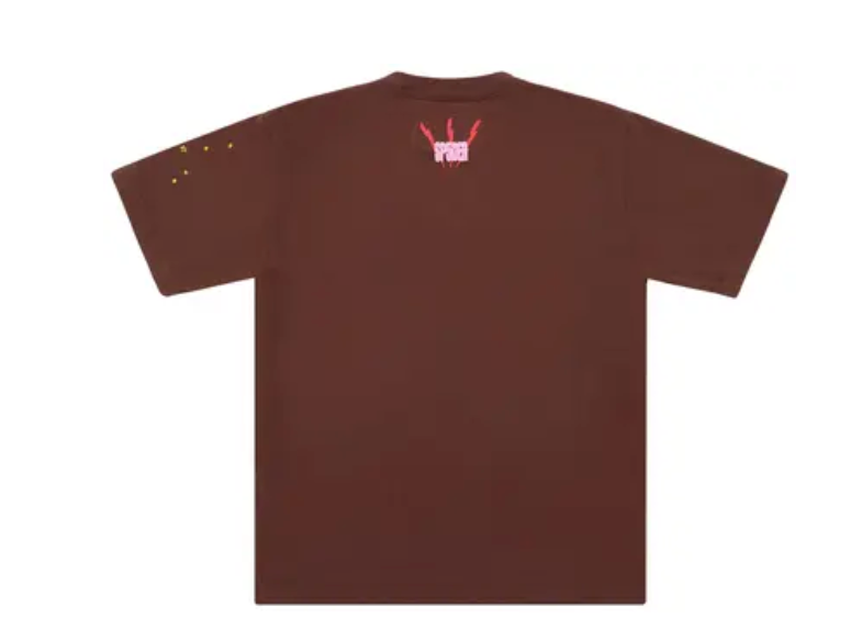 Sp5der Angel Number Tee Brown
